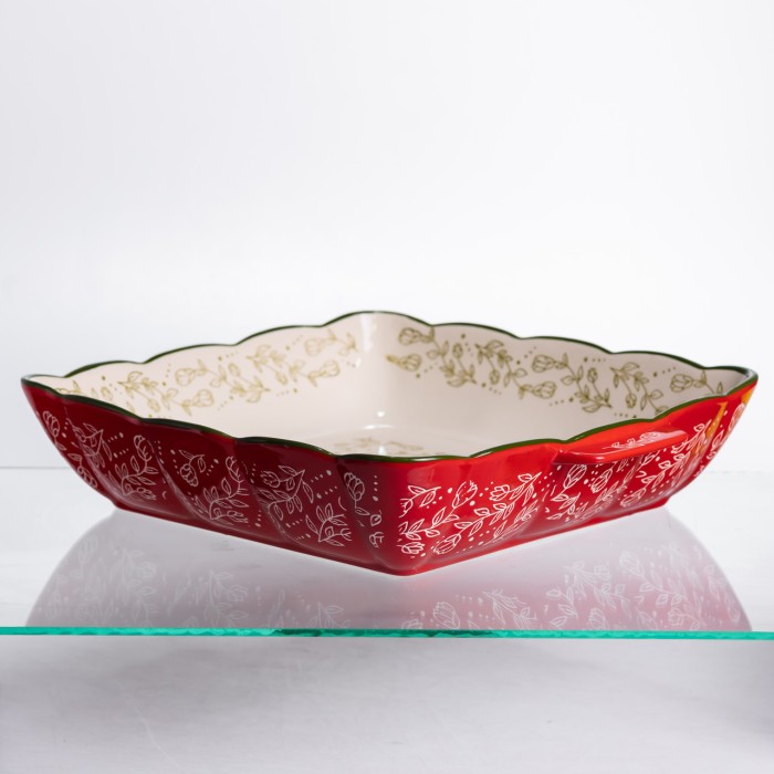 Форма для запікання Vintage 34×30×7 (см) квадратна форма для випікання в духовці з ручками Червона HM04-16 (41769)