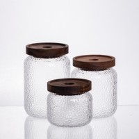 Набір банок для сипучих продуктів з бамбуковими кришками 400/600/800 мл 64486-11 (87682)