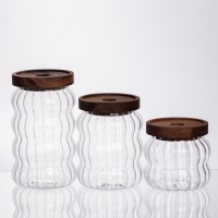 Набір банок для зберігання з бамбуковими кришками 400/600/800 мл 64486-13 (63137)