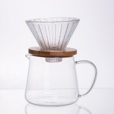 Набір заварювання для кави скляний заварник та пуровер 600 мл 64486-28 (78929)