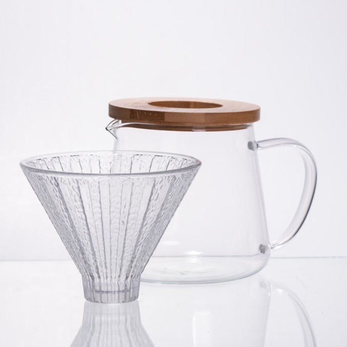 Набір заварювання для кави скляний заварник та пуровер 600 мл 64486-28 (78929)