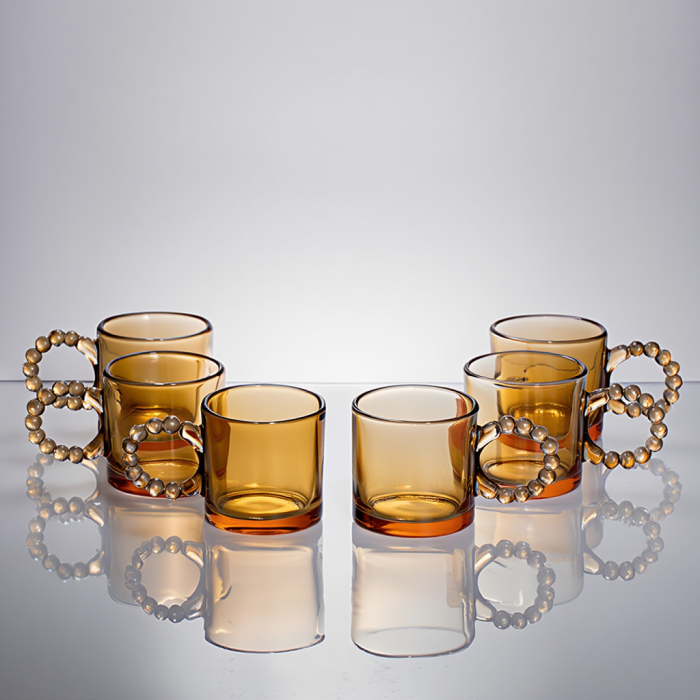 Набір для заварювання чаю зі скляним чайником та 6 чашок 64486-39 (67930)