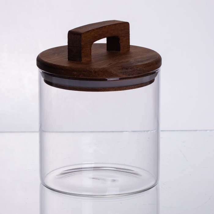 баночка для сипучих продуктів з бамбуковою кришкою 700 мл 64486-64 (22280)