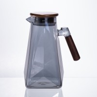 Глечик для напоїв скляний 1.8 л з бамбуковою кришкою 64486-73 (57394)