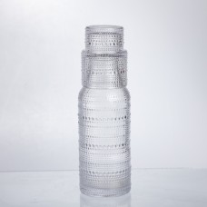 Глечик 700 мл зі склянкою 1 (шт) графин для компоту соку води лимонаду глечик для напоїв Прозорий HP-19-L1 (88730)