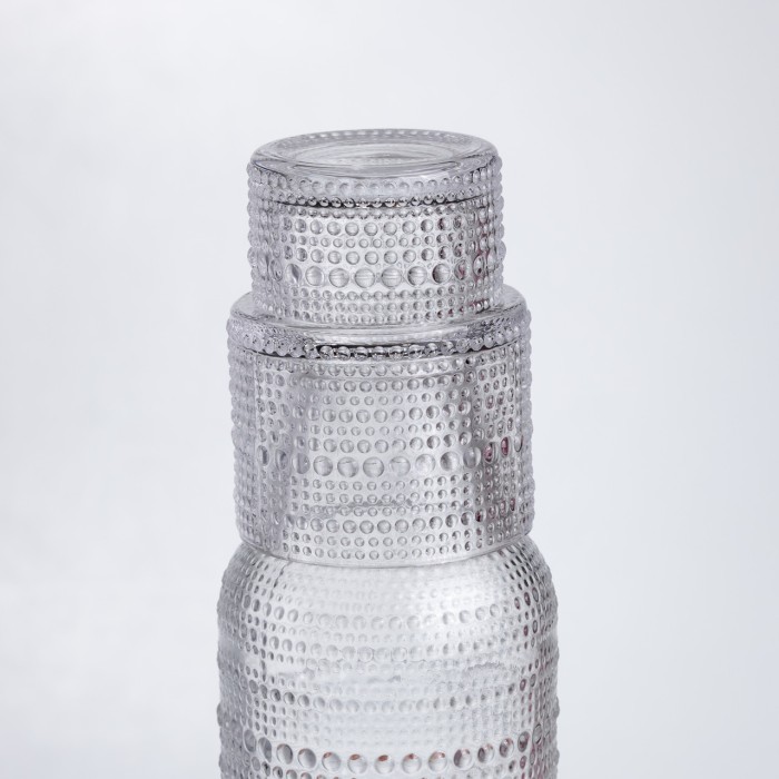 Глечик 700 мл зі склянкою 1 (шт) графин для компоту соку води лимонаду глечик для напоїв Прозорий HP-19-L1 (88730)