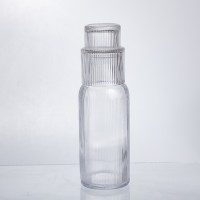 Глечик 700 мл зі склянкою 1 (шт) графин для компоту соку води лимонаду глечик для напоїв Прозорий HP-19-L3 (17294)