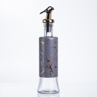 Пляшка для олії з дозатором 300 мл, сірий мармур HP-1345 (28683)