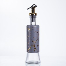 Пляшка для олії з дозатором 300 мл, сірий мармур HP-1345 (28683)