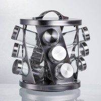 Карусель для спецій 12 баночок по 100 мл, хром HP-1368 (56284)