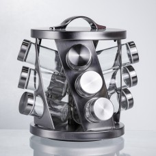 Карусель для спецій 12 баночок по 100 мл, хром HP-1368 (56284)