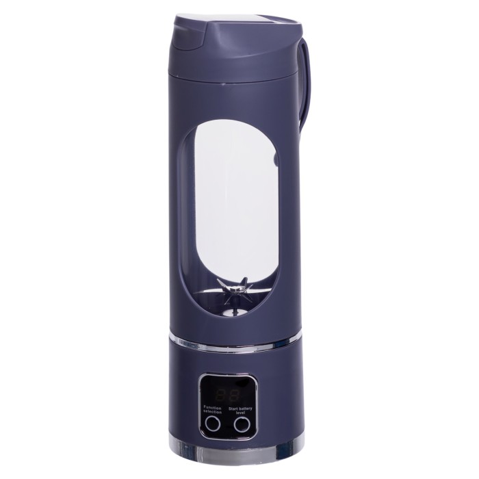 Портативний блендер для смузі на акумуляторі 450 мл блендер пляшка 25 Вт USB Сірий HP-11-10G (71657)