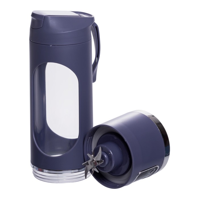 Портативний блендер для смузі на акумуляторі 450 мл блендер пляшка 25 Вт USB Сірий HP-11-10G (71657)