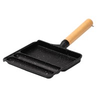 Сковорода прямокутна на 3 секції з антипригарним покриттям чорна (50067)