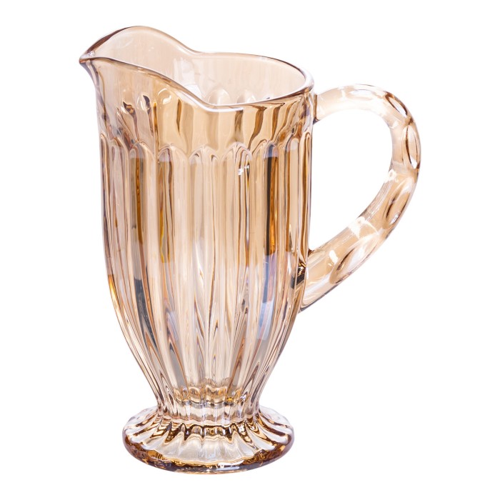 Набір глечик 1 л зі склянками 6 (шт) по 300 мл для напоїв, лимонадів, соку, води, мохіто Прозорий HP-19-2080GLD (73144)