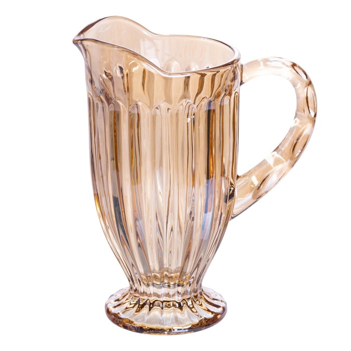 Набір глечик 1 л зі склянками 6 (шт) по 300 мл для напоїв, лимонадів, соку, води, мохіто Прозорий HP-19-2080GLD (73144)