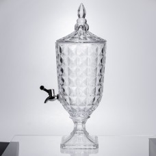 Лимонадниця з краном на підставці скляна 3 л лимонадник 48 см прозорий HP-19-18F (75754)