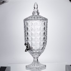 Лимонадниця з краном на підставці скляна 5 л лимонадник 51 см прозорий HP-19-18F-5 (38733)