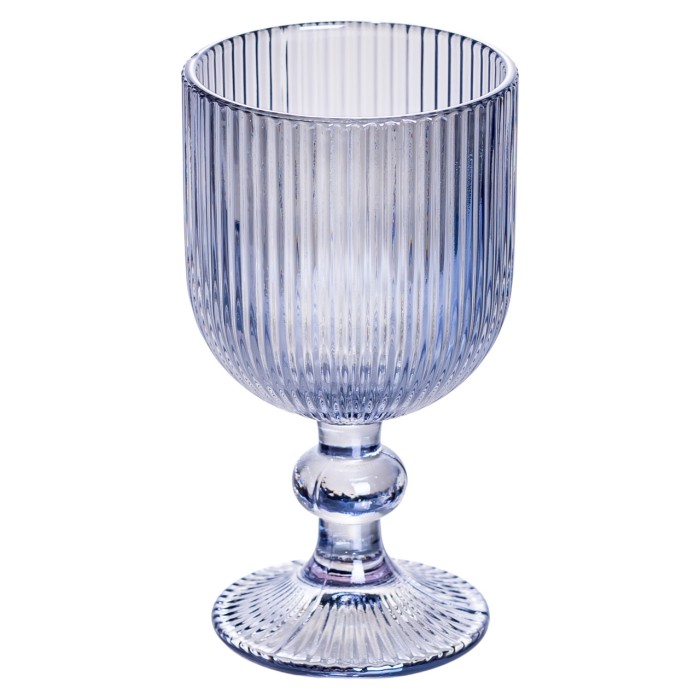 Набір келихів для вина 6 (шт) по келихи під вино 220 (мл) на ніжці келихи винні Блакитний HP-19-7114BL (62699)