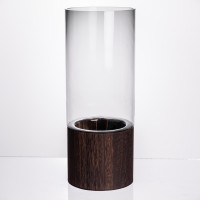 Ваза для квітів кругла скляна 30.5 (см) декоративна ваза 2.5 (л) із товстого скла HP-19-162-1 (58525)