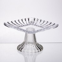 Тортівниця скляна квадратна на ніжці, прозора підставка для торта, десертів, сервірування столу 16×16 см 64486-16 (69935)