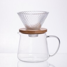 Набір для кави скляний заварник та пуровер 600 мл 64486-29 (48594)