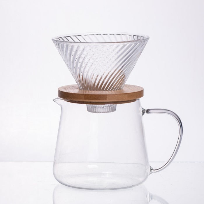 Набір для кави скляний заварник та пуровер 600 мл 64486-29 (48594)