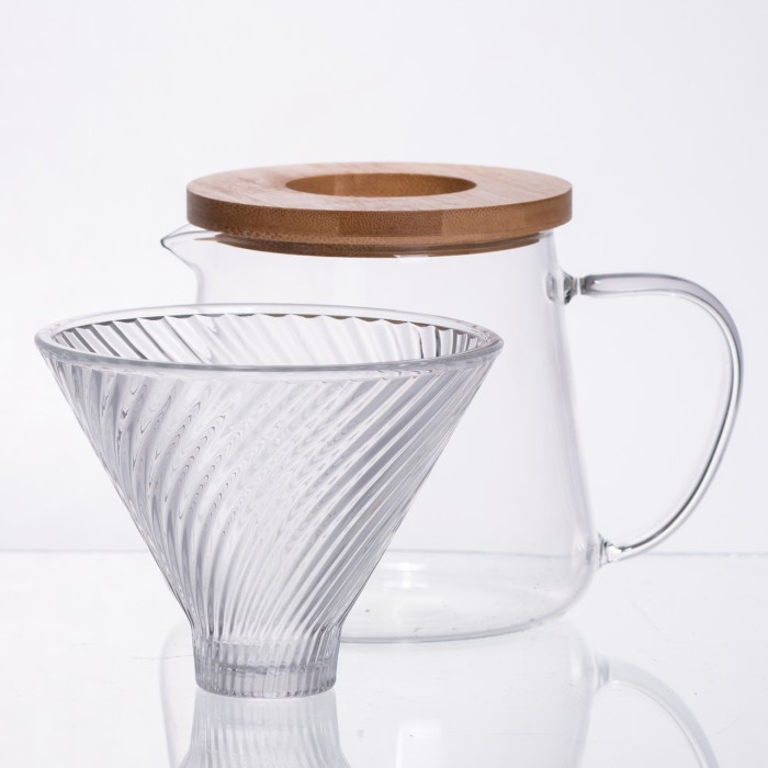 Набір для кави скляний заварник та пуровер 600 мл 64486-29 (48594)