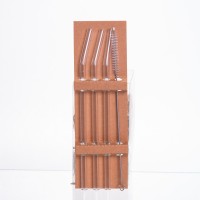 Набір скляних соломинок із щіточкою, багаторазові трубочки для коктейлів напоїв (3+1) 64486-77 (82759)