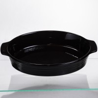 Форма для запікання овальна 36×22.5×7 (см) форма для духовки 2 літри Чорний SH1290 (43919)