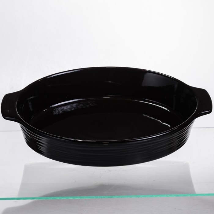 Форма для запікання овальна 36×22.5×7 (см) форма для духовки 2 літри Чорний SH1290 (43919)