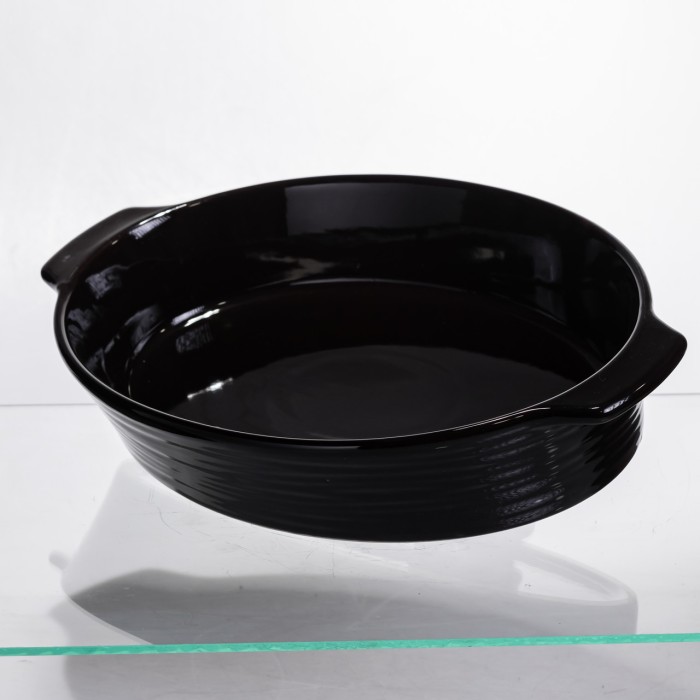 Форма для запікання овальна 36×22.5×7 (см) форма для духовки 2 літри Чорний SH1290 (43919)
