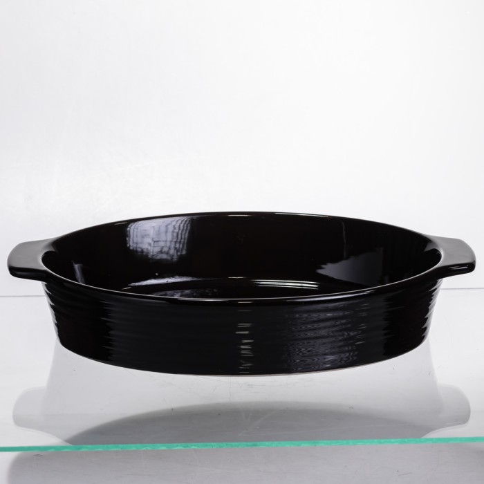 Форма для запікання овальна 36×22.5×7 (см) форма для духовки 2 літри Чорний SH1290 (43919)