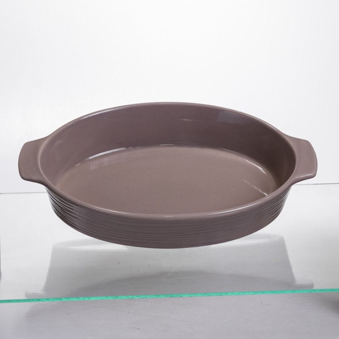 Форма для запікання овальна 36×22.5×7 (см) форма для духовки 2 літри Бежевий S1286 (53891)