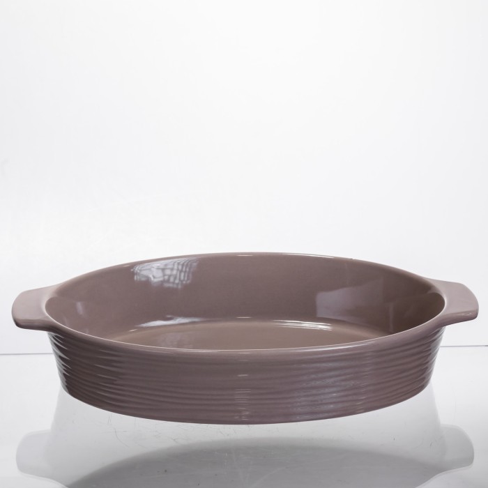 Форма для запікання овальна 36×22.5×7 (см) форма для духовки 2 літри Бежевий S1286 (53891)