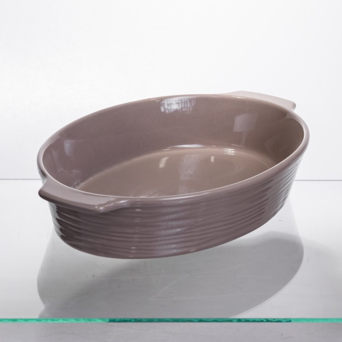 Форма для запікання овальна 36×22.5×7 (см) форма для духовки 2 літри Бежевий S1286 (53891)