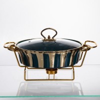 Марміт порцеляновий настільний круглий 1 літр мармітниця з підігрівом JY-5 (82597)