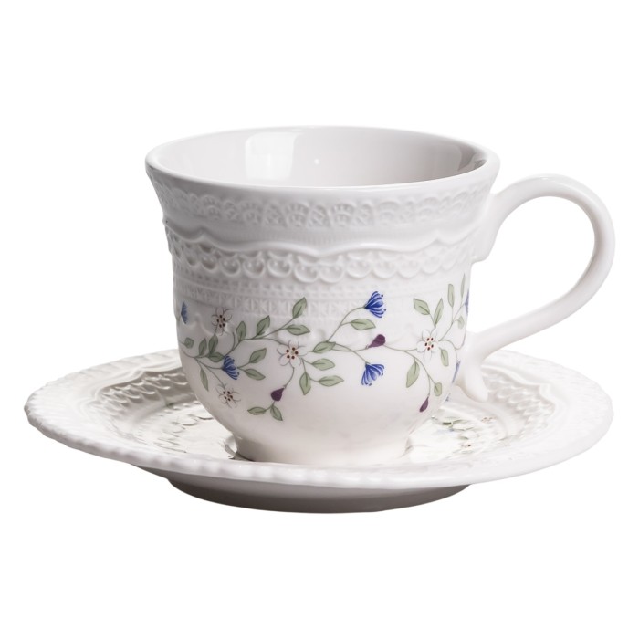 Столовий набір посуду тарілок і чашок 32 предмети на 6 персон Sophie порцеляновий, обідній столовий сервіз тарілок YY78-5A (67091)