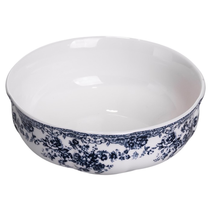 Столовий набір посуду тарілок і чашок 32 предмети на 6 персон Vintage Elegant порцеляновий, обідній столовий сервіз тарілок Синій YY78-6A (81171)