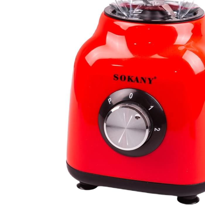 Блендер Sokany 2 в 1 стаціонарний 1.5 літра, 500 Вт червоний SK168R (65006)