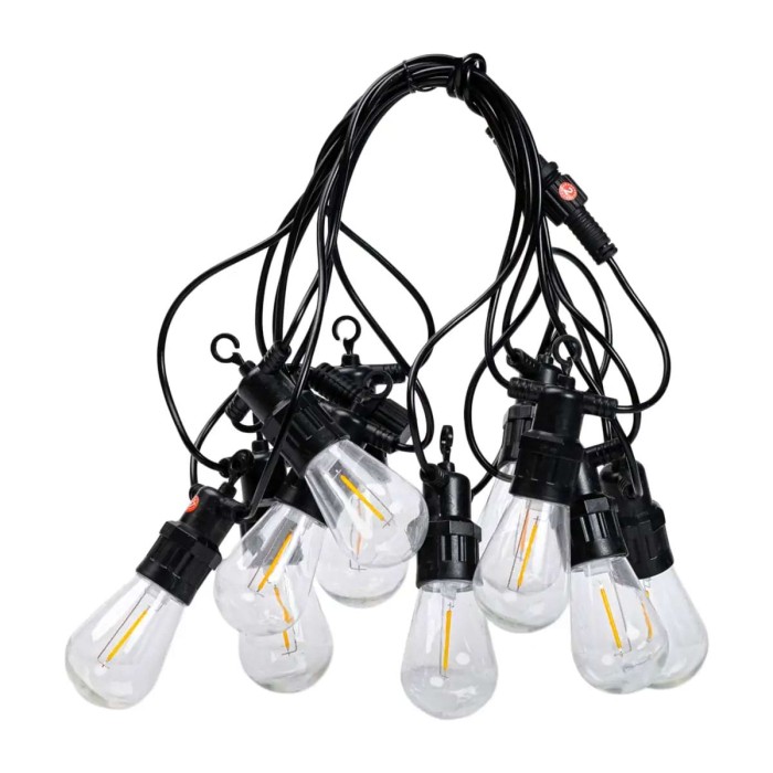 Гірлянда вулична у стилі ретро світлодіодна жовта S14 на 10 LED ламп завдовжки 5 метрів S14Y (67024)