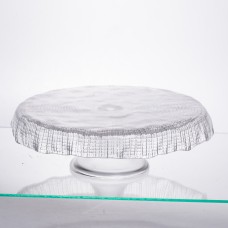 Тортівниця скляна на ніжці прозора Yiwu 64486-54 (33763)