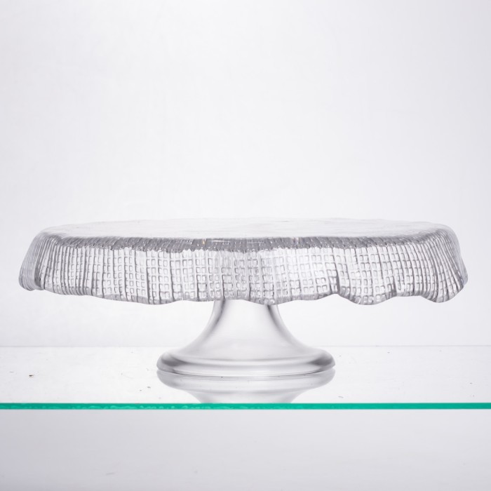 Тортівниця скляна на ніжці прозора Yiwu 64486-54 (33763)