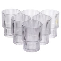 Набір скляних стаканів 6 (шт) 200 (мл) з товстого скла Yiwu HP-19-178-4 (40349)