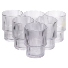 Набір скляних стаканів 6 (шт) 200 (мл) з товстого скла Yiwu HP-19-178-4 (40349)