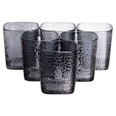 Набір скляних склянок 6 (шт) 250 (мл) для лимонадів, соку, води, коктейлів Сірий HP-19-AY-4 (47040)