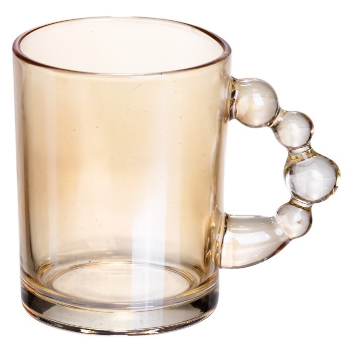 Набір чашок 6 шт для чаю та кави по 350 (мл) кружки скляні Коричневий HP-19-ZD-2 (21989)