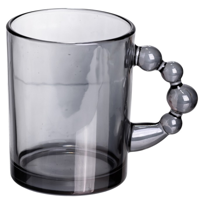 Набір чашок 6 шт для чаю та кави по 350 (мл) кружки скляні Сірий HP-19-ZD-3 (60529)