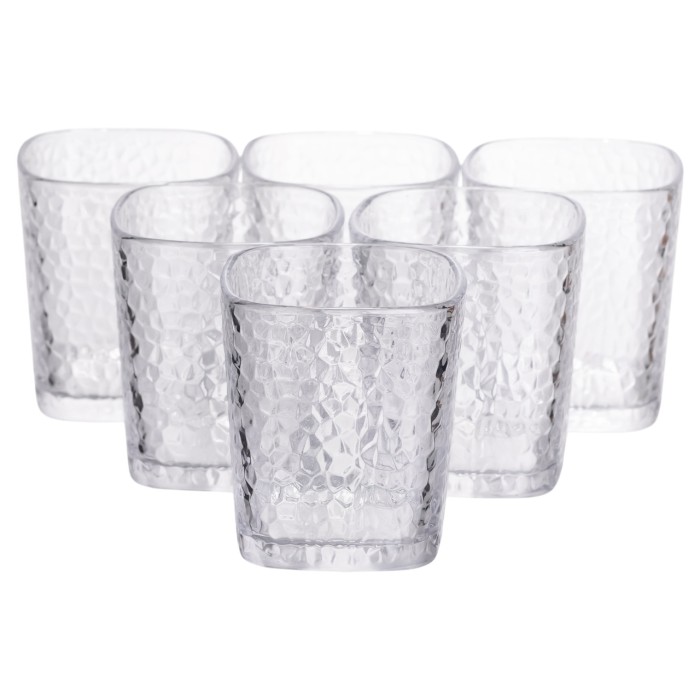 Набір склянок 6 (шт) 250 (мл) для лимонадів, соку, води, коктейлів Прозорий HP-19-AY-1 (54852)