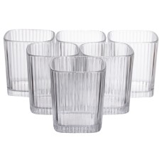 Набір склянок 6 (шт) 250 (мл) для лимонадів, соку, води, коктейлів Прозорий HP-19-AY-2 (88743)